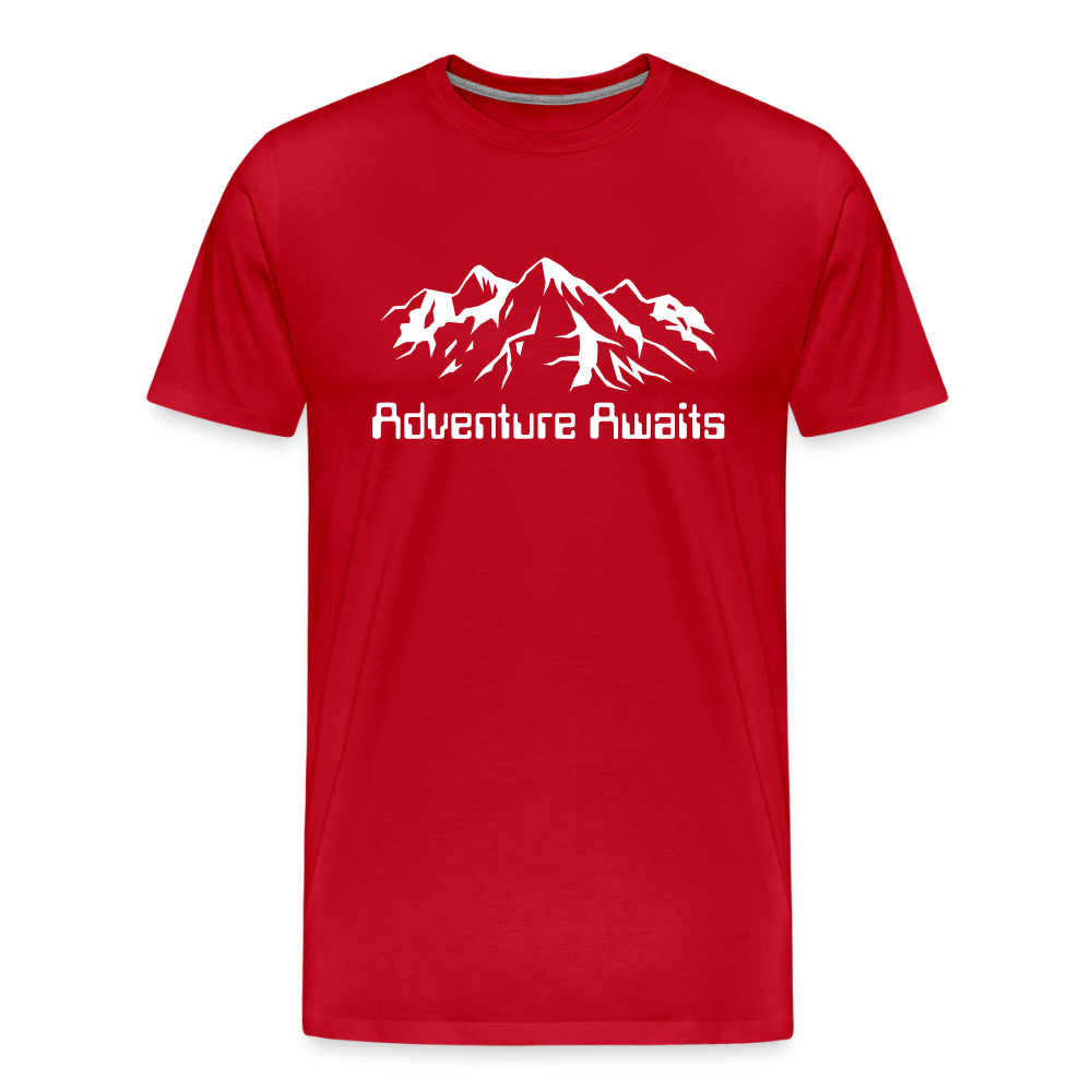 Men's Idyo T-Shirt "Adventure awaits" - red