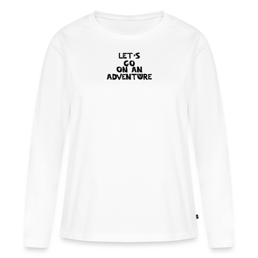 Women's Idyo Longsleeve Shirt "Let's go on an adventure - white