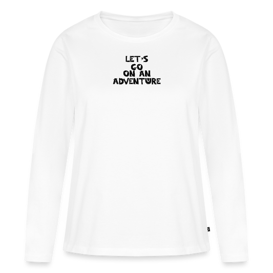 Women's Idyo Longsleeve Shirt "Let's go on an adventure - white
