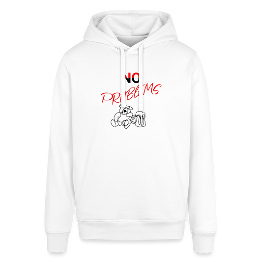 Unisex Organic Idyo Hoodie "No problems" - white