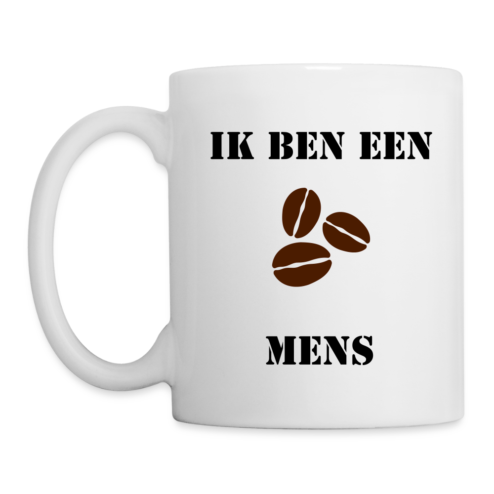 Mug "Ik ben een koffie mens" - white