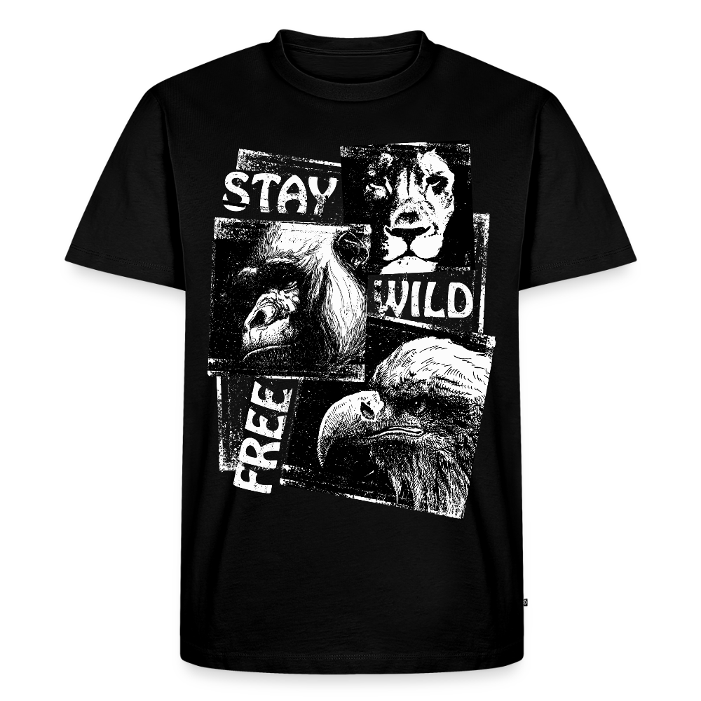 Men’s T-Shirt "Stay Wild and Free" - black