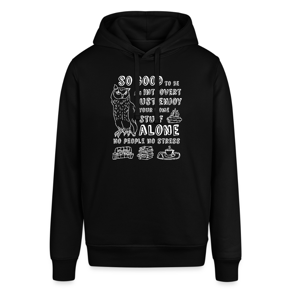 Unisex Organic Idyo Hoodie "Introvert" - black