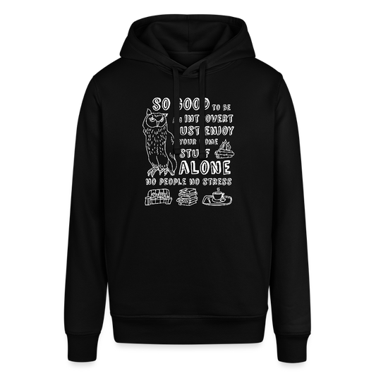 Unisex Organic Idyo Hoodie "Introvert" - black