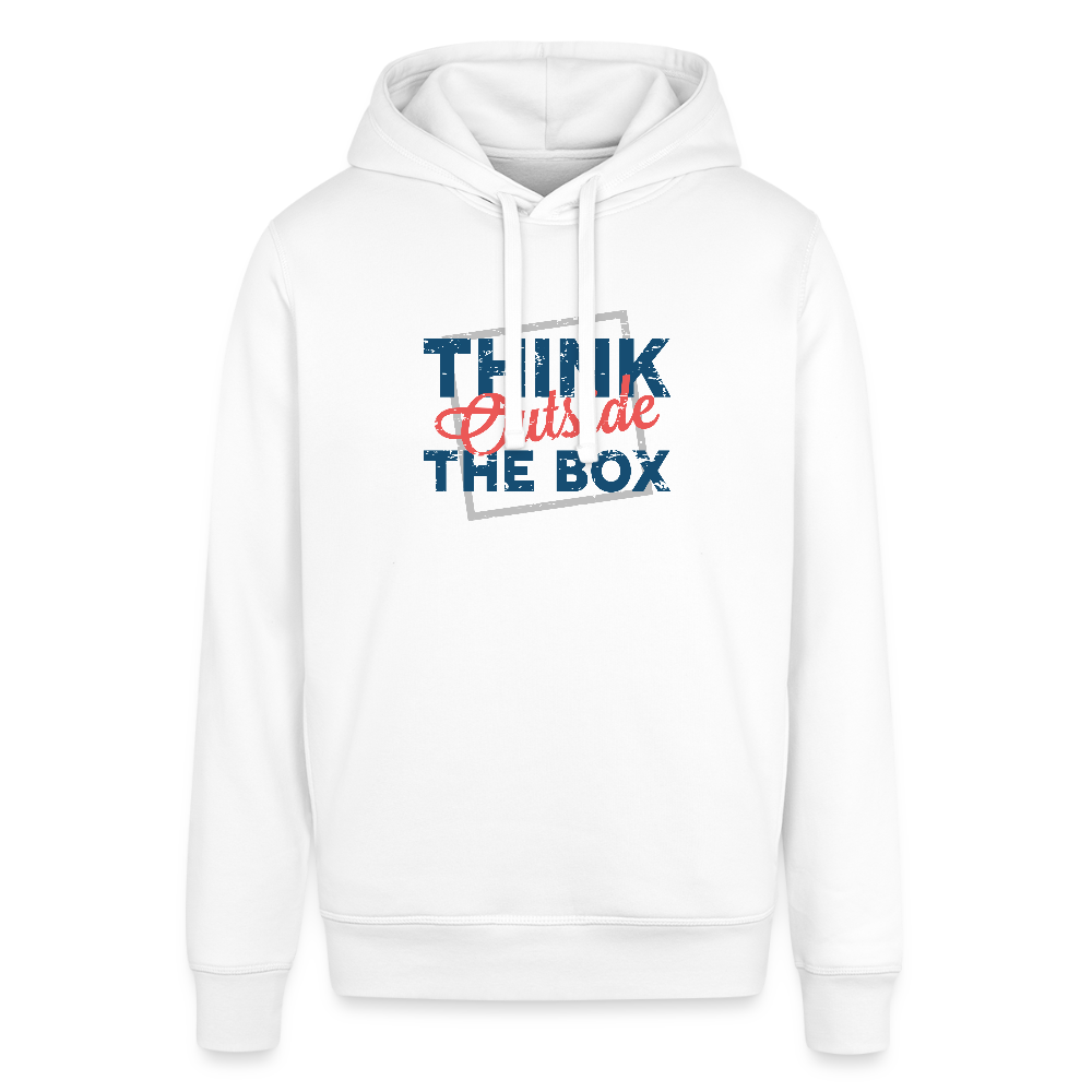 Unisex Organic Idyo Hoodie "Think outside the box" - white