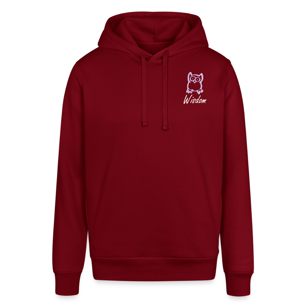 Unisex Organic Idyo Hoodie "Wisdom" - burgundy
