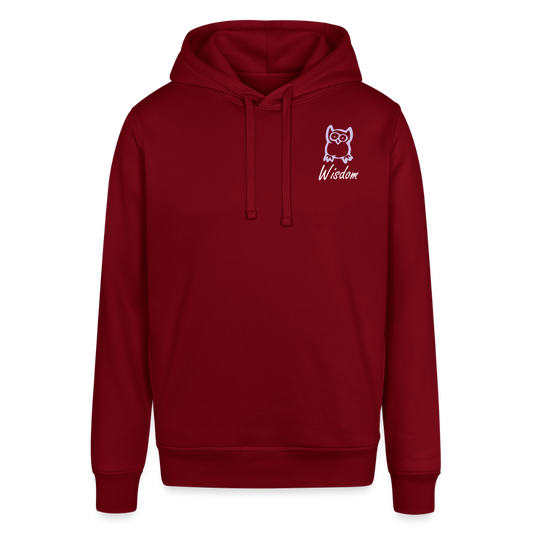 Unisex Organic Idyo Hoodie "Wisdom" - burgundy
