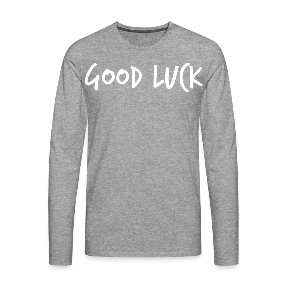 Men's  Idyo Longsleeve Shirt "Goodluck" - heather grey