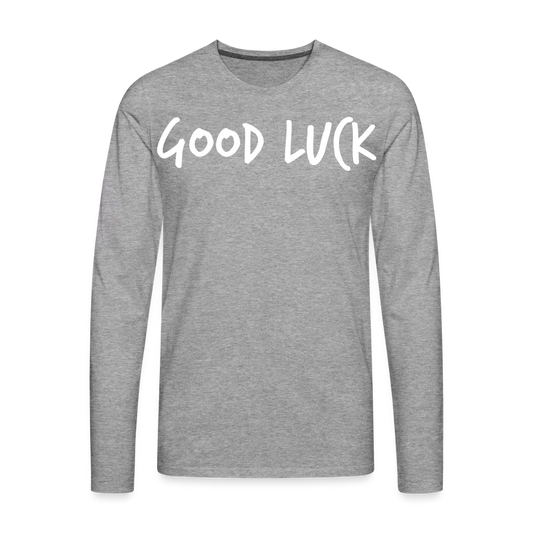Men's  Idyo Longsleeve Shirt "Goodluck" - heather grey