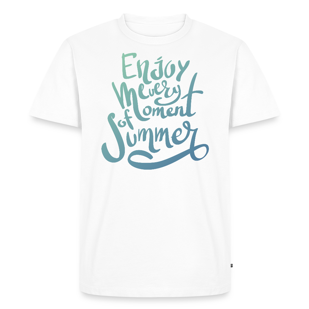 Men's Idyo T-Shirt "Enjoy every moment of summer" - white