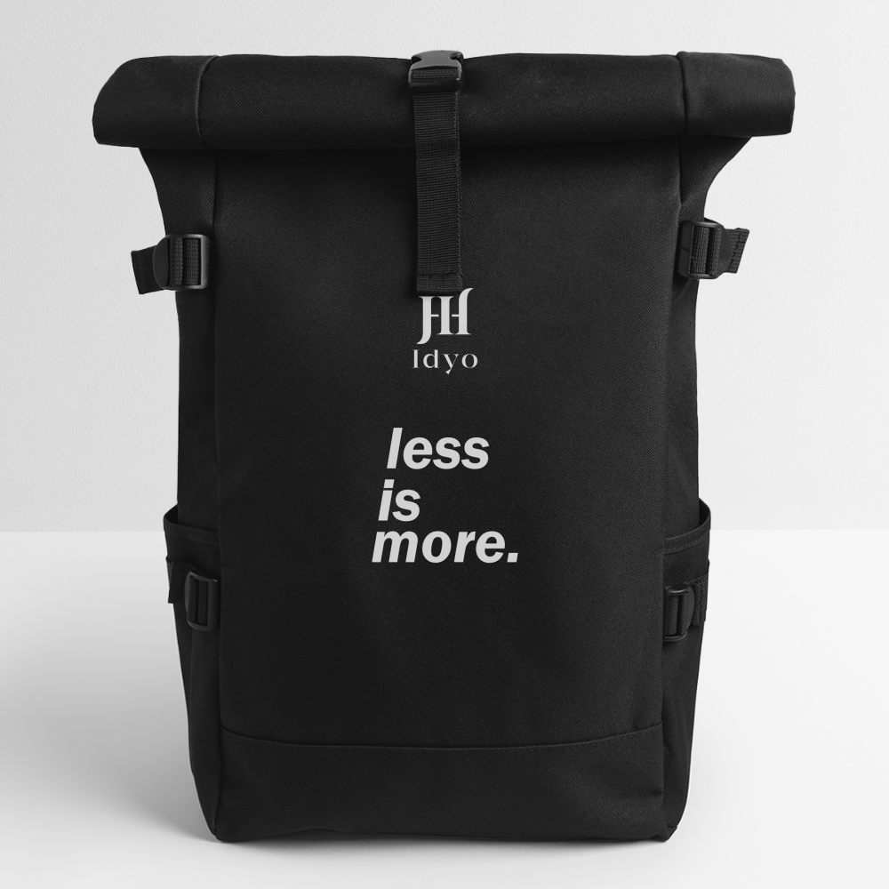Roll Top Idyo Backpack Less is more" - black