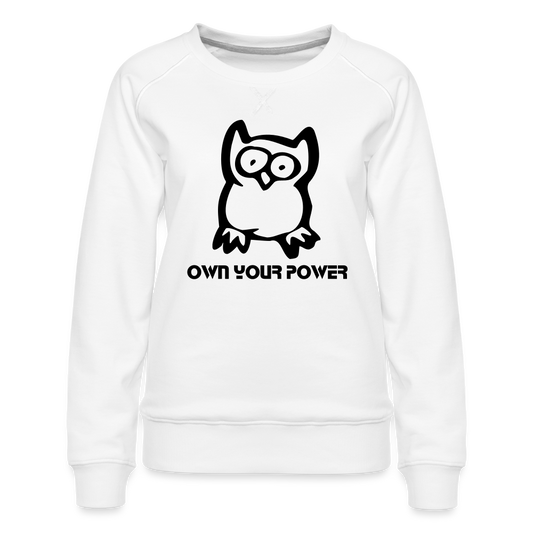 Women’s Premium Idyo Sweatshirt "Own your power" - white