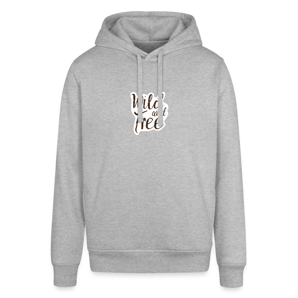Unisex Organic Idyo Hoodie"Wild and Free" - heather grey