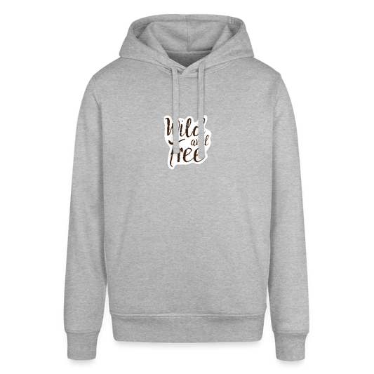 Unisex Organic Idyo Hoodie"Wild and Free" - heather grey