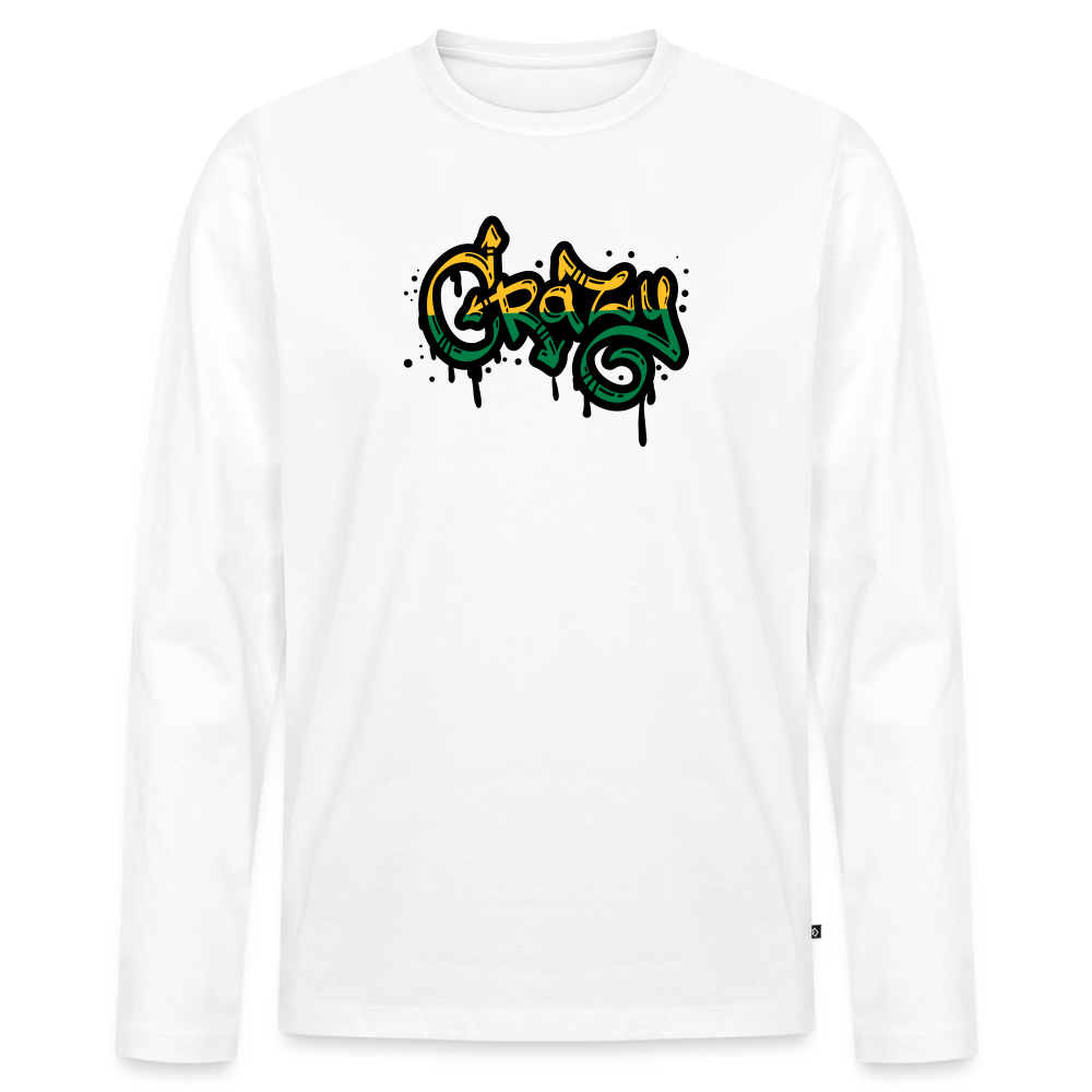 Men's  Idyo Longsleeve Shirt "Crazy" - white