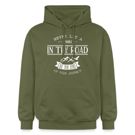 Unisex Softstyle® Midweight Idyo Hoodie "Never let a stumble" - military green