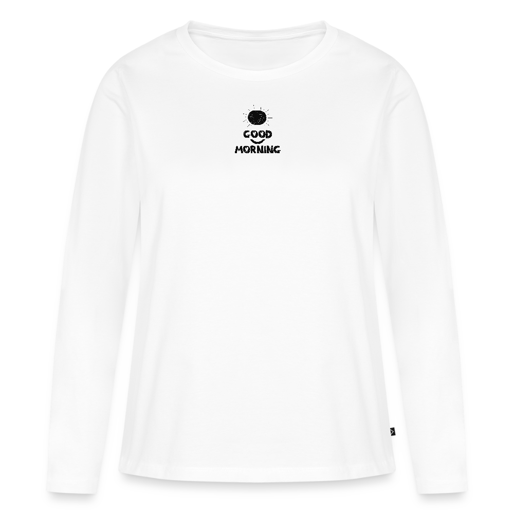 Women's Longsleeve Idyo Shirt "Good morning" - white