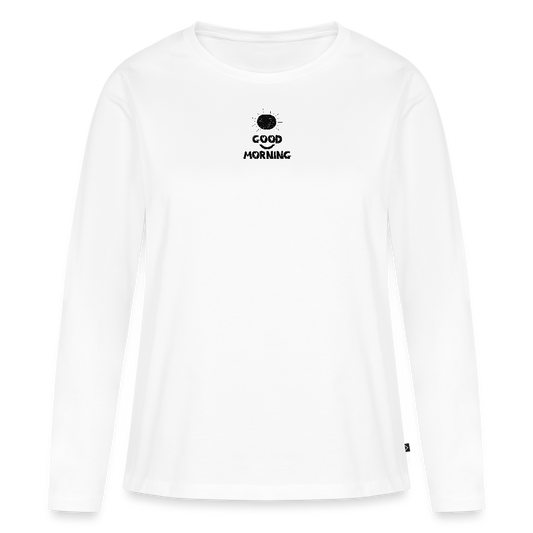 Women's  Longsleeve Idyo Shirt "Good morning" - white