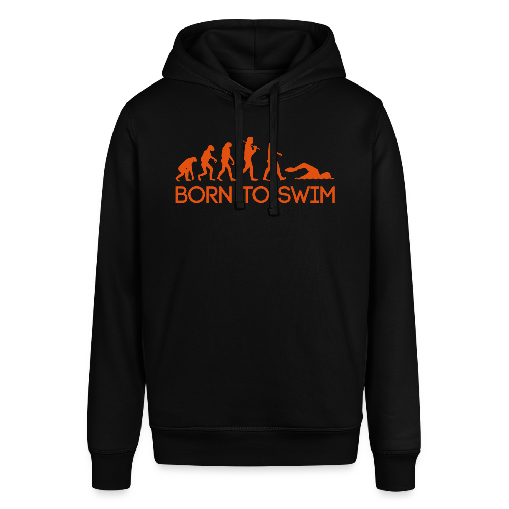 Unisex Organic Idyo Hoodie "Born to swim" - black