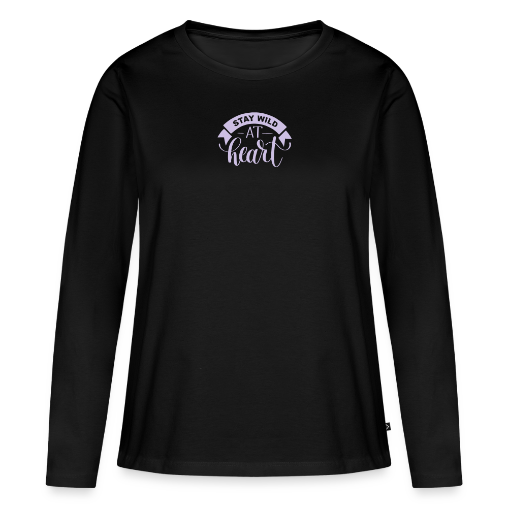 Women's Premium Idyo Longsleeve Shirt "Stay Wild at Heart" - black