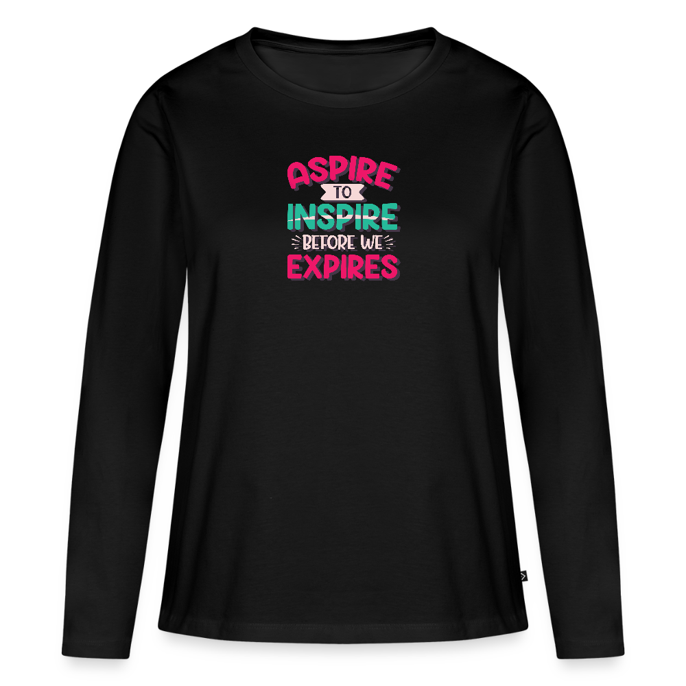 Women's Premium Idyo Longsleeve Shirt "Aspire to inspire" - black