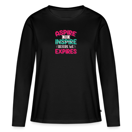 Women's Premium Idyo Longsleeve Shirt "Aspire to inspire" - black