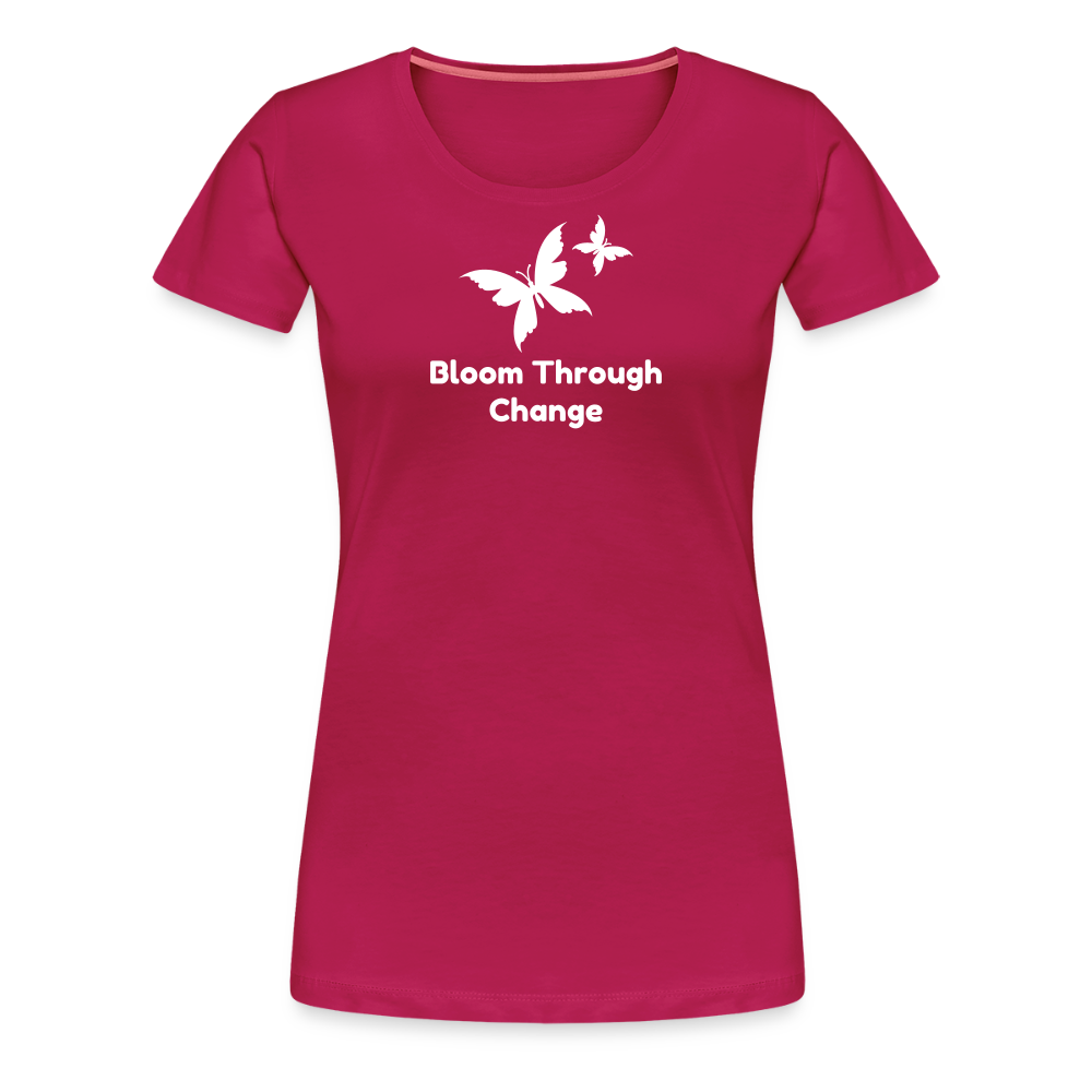 Women’s Idyo T-Shirt "Bloom Through change" - dark pink