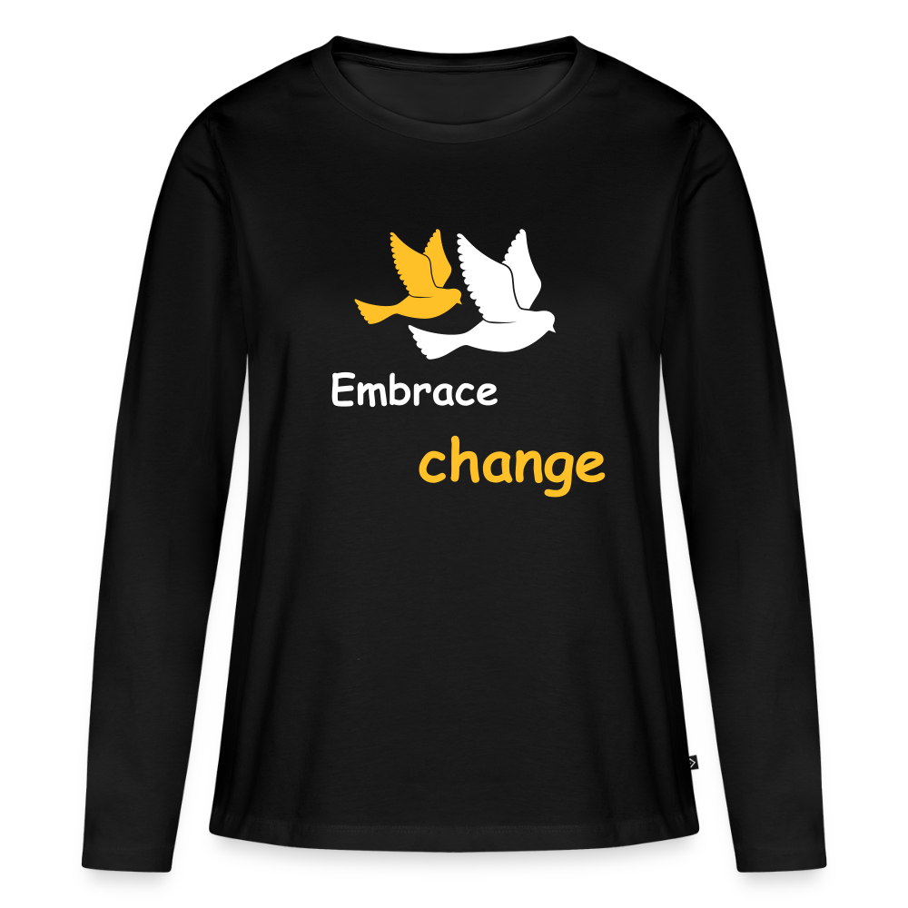 Women's Idyo Longsleeve Shirt "Embrace change" - black