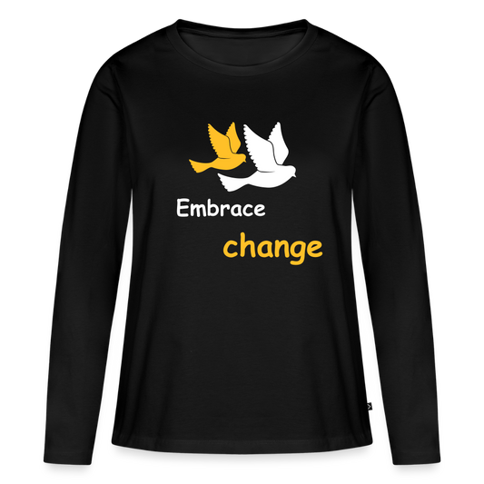 Women's  Idyo Longsleeve Shirt "Embrace change" - black