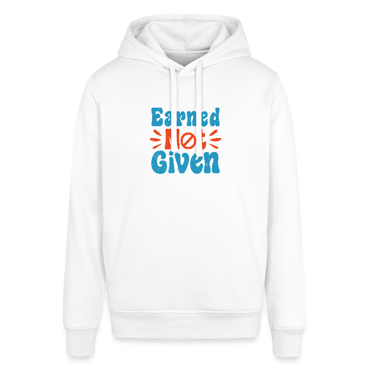 Unisex Organic Idyo Hoodie "Earned not given" - white