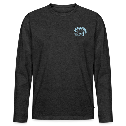 Men's  Idyo Longsleeve Shirt "Stay wild at heart" - heather anthracite