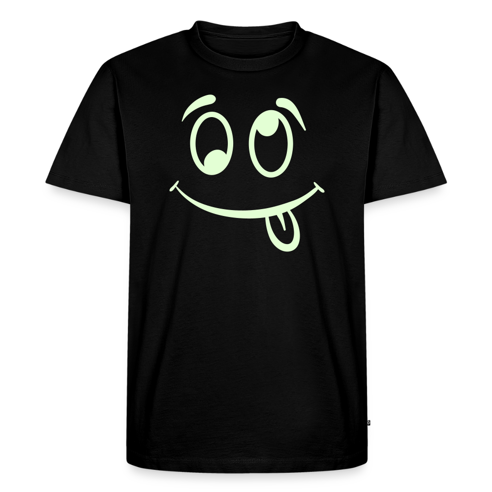 Men’s Idyo T-Shirt "Crazy face" (Glow in the dark) - black