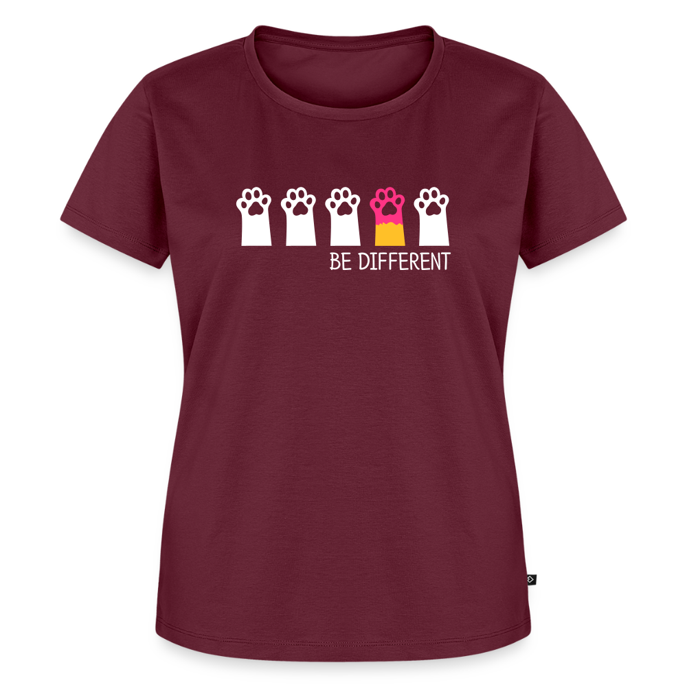 Women’s Idyo T-Shirt "Be diffrent" - burgundy