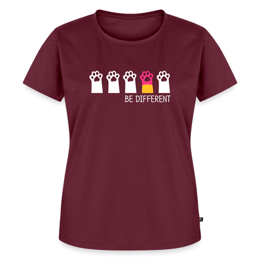 Women’s  Idyo T-Shirt "Be diffrent" - burgundy