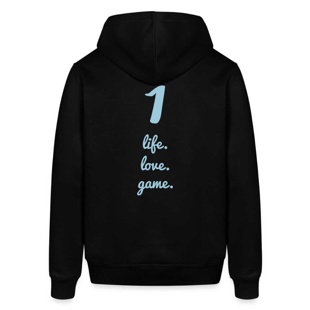 Unisex Organic Idyo Hoodie "One life, love and game" - black