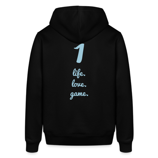 Unisex Organic Idyo Hoodie "One life, love and game" - black