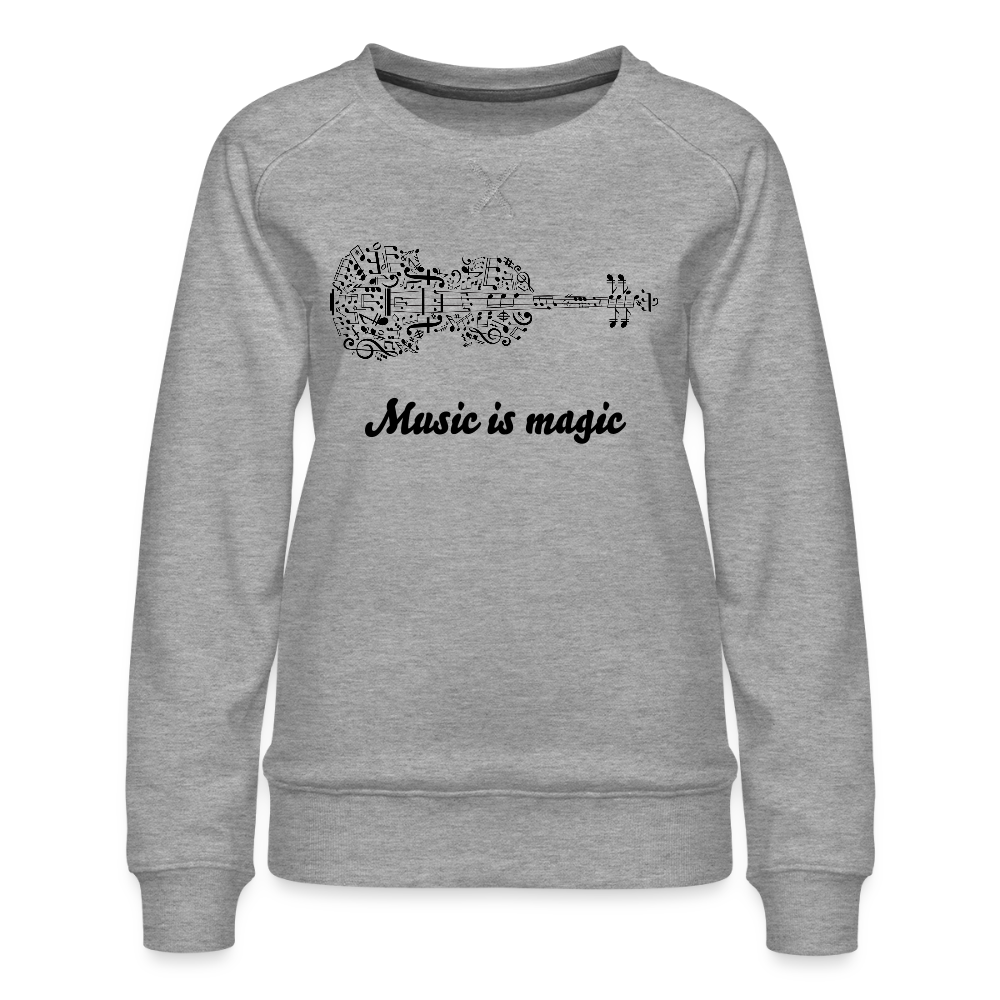 Women’s Premium Idyo Sweatshirt "Music is magic" - heather grey