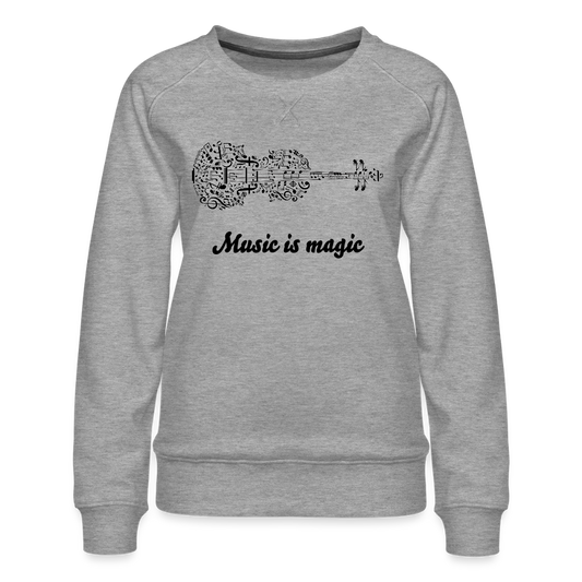 Women’s Premium Idyo Sweatshirt "Music is magic" - heather grey