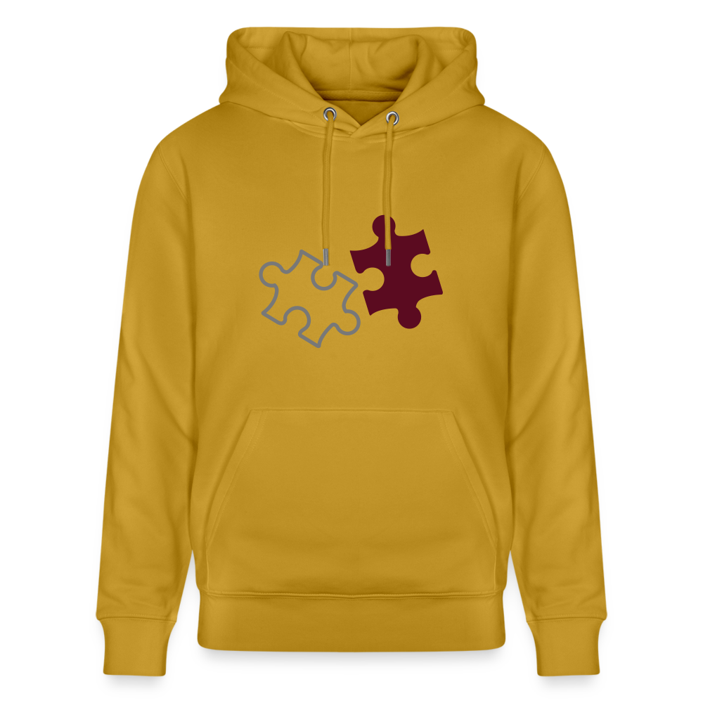 Unisex Organic Idyo Hoodie "Puzzle pieces" - ochre