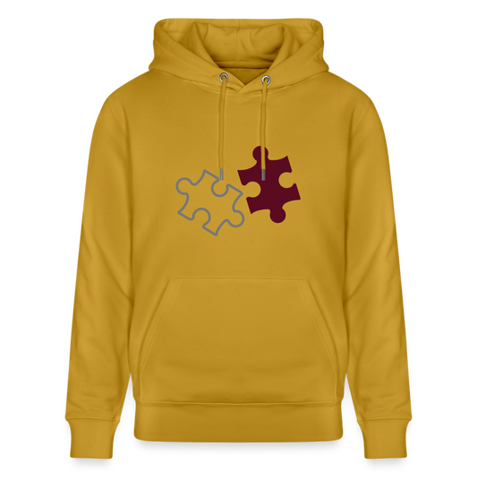Unisex Organic Idyo Hoodie "Puzzle pieces" - ochre