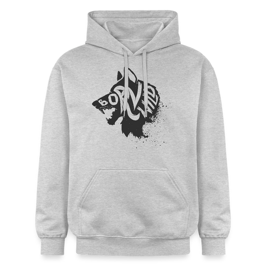 Unisex Softstyle® Midweight Idyo Hoodie "Born Wild" - light heather grey