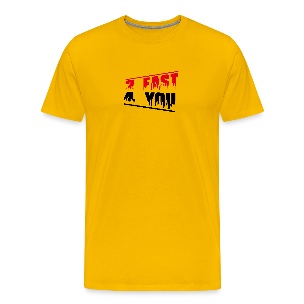 Men’s Idyo T-Shirt "2 fast 4 you" - sun yellow