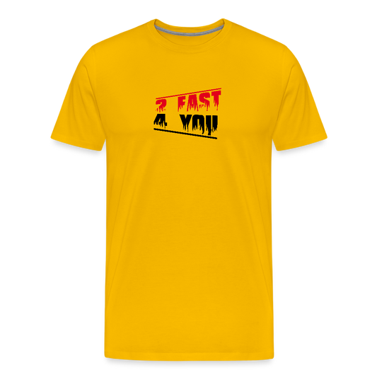 Men’s Idyo T-Shirt "2 fast 4 you" - sun yellow