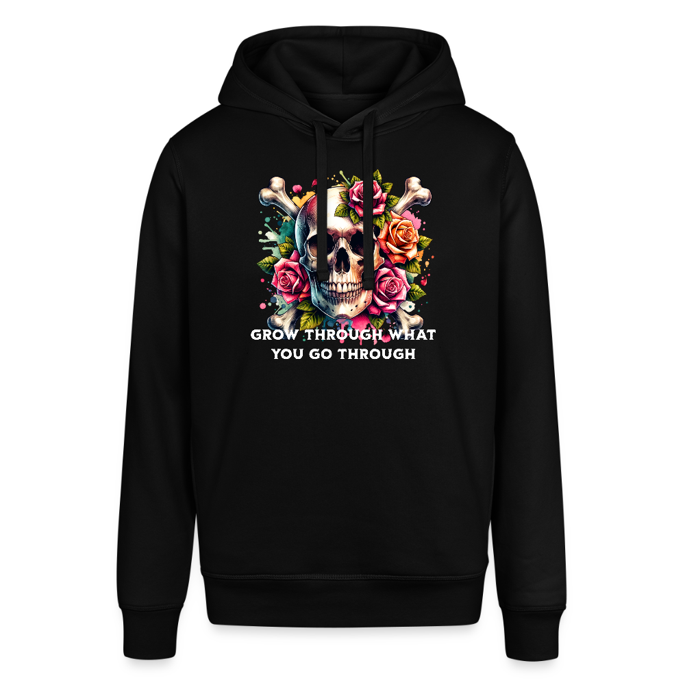 Unisex Organic Idyo Hoodie  "Grow Through" - black