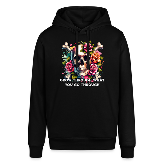 Unisex Organic Idyo Hoodie  "Grow Through" - black