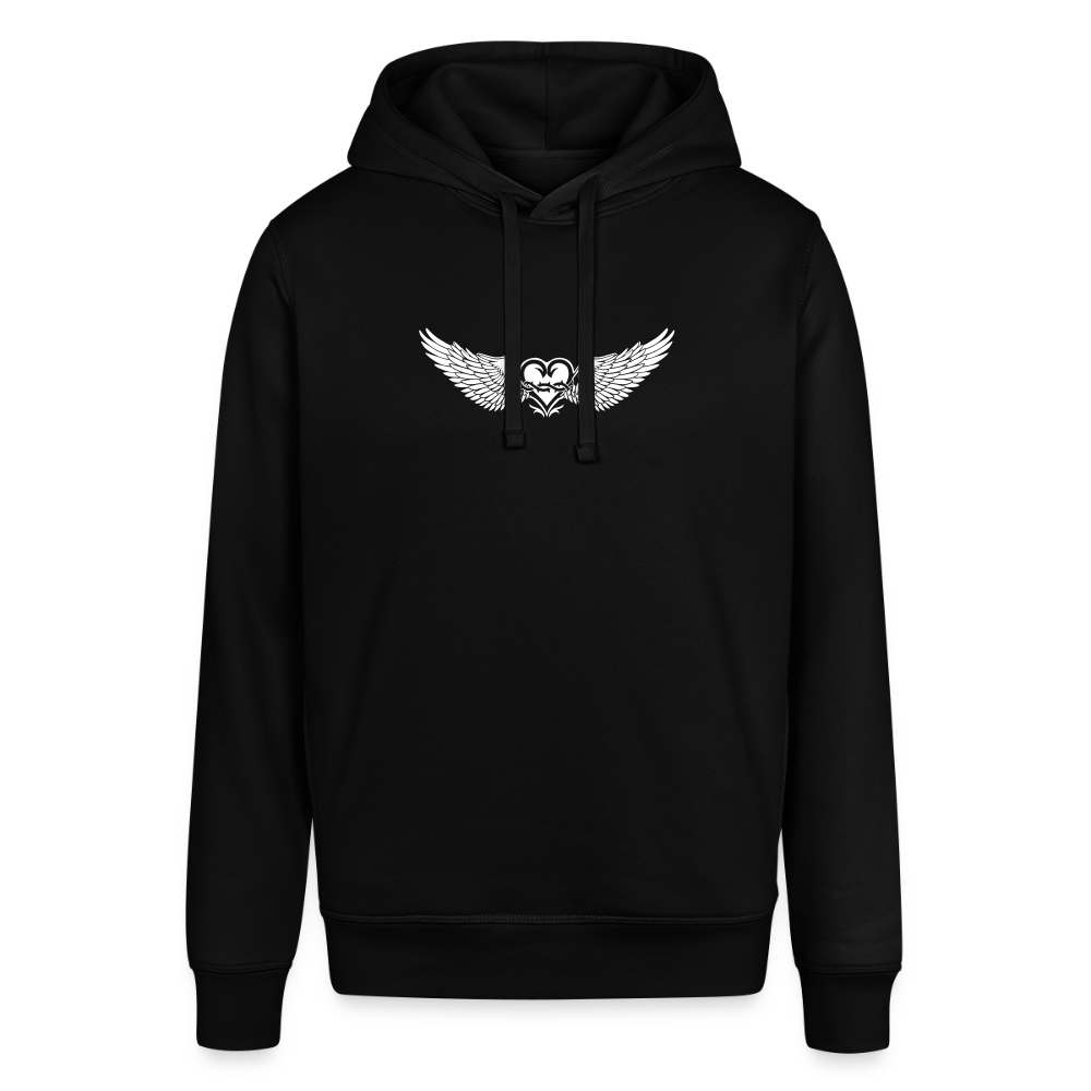 Unisex Organic Idyo Hoodie "Tattoo hearth" - black