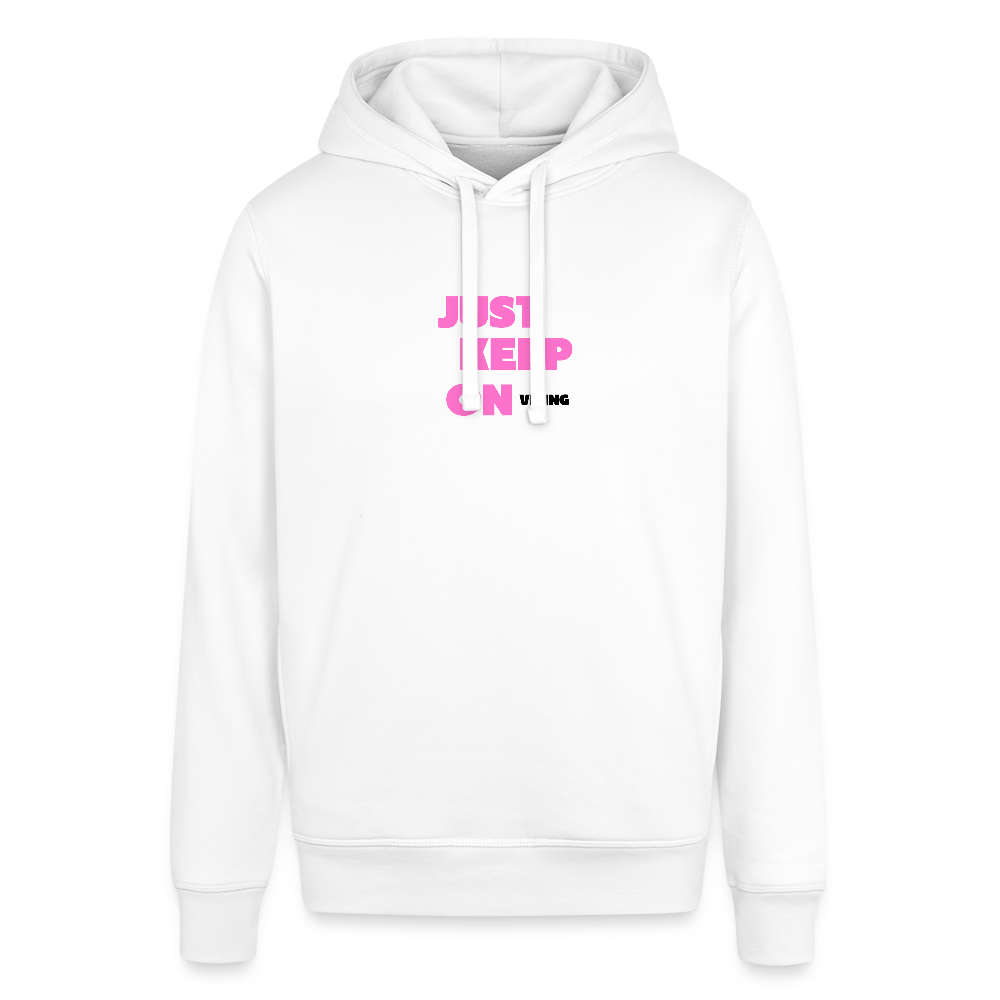 Unisex Organic Idyo Hoodie "Just keep on vibing" - white