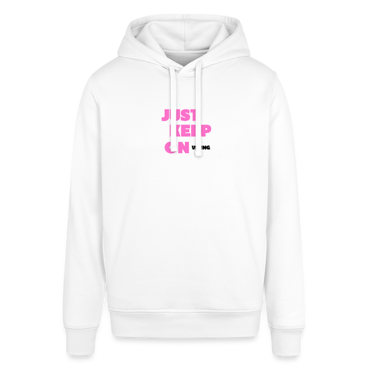 Unisex Organic Idyo Hoodie "Just keep on vibing" - white