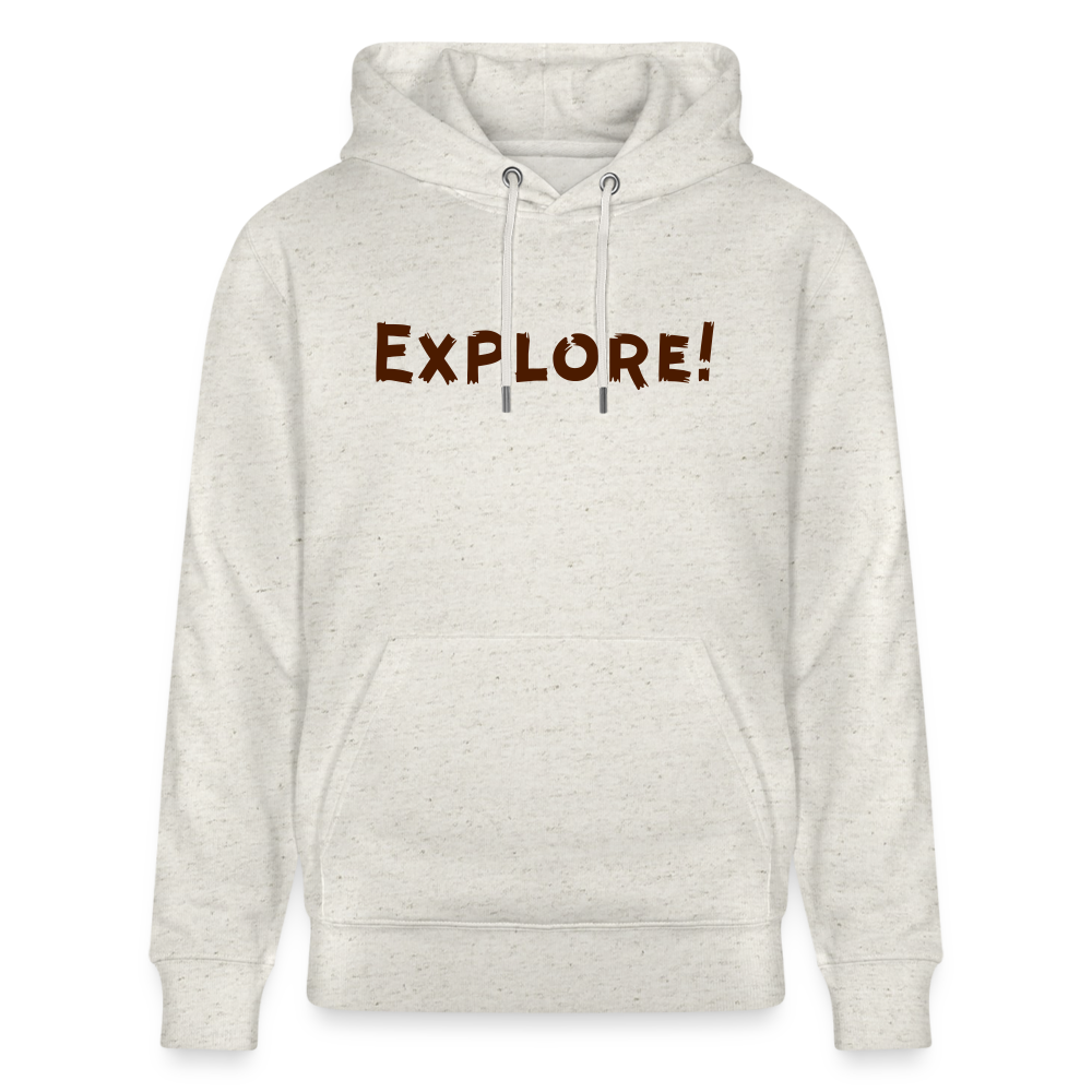 Unisex Organic Idyo Hoodie "Explore" - heather oatmeal