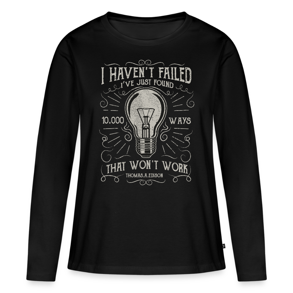 Women's Idyo Longsleeve Shirt "Women in science" - black